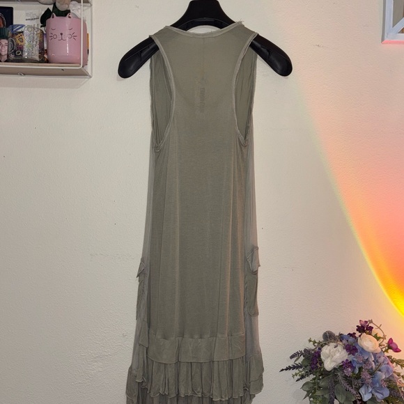 Monoreno Olive Green Midi Dress - Picture 2 of 8